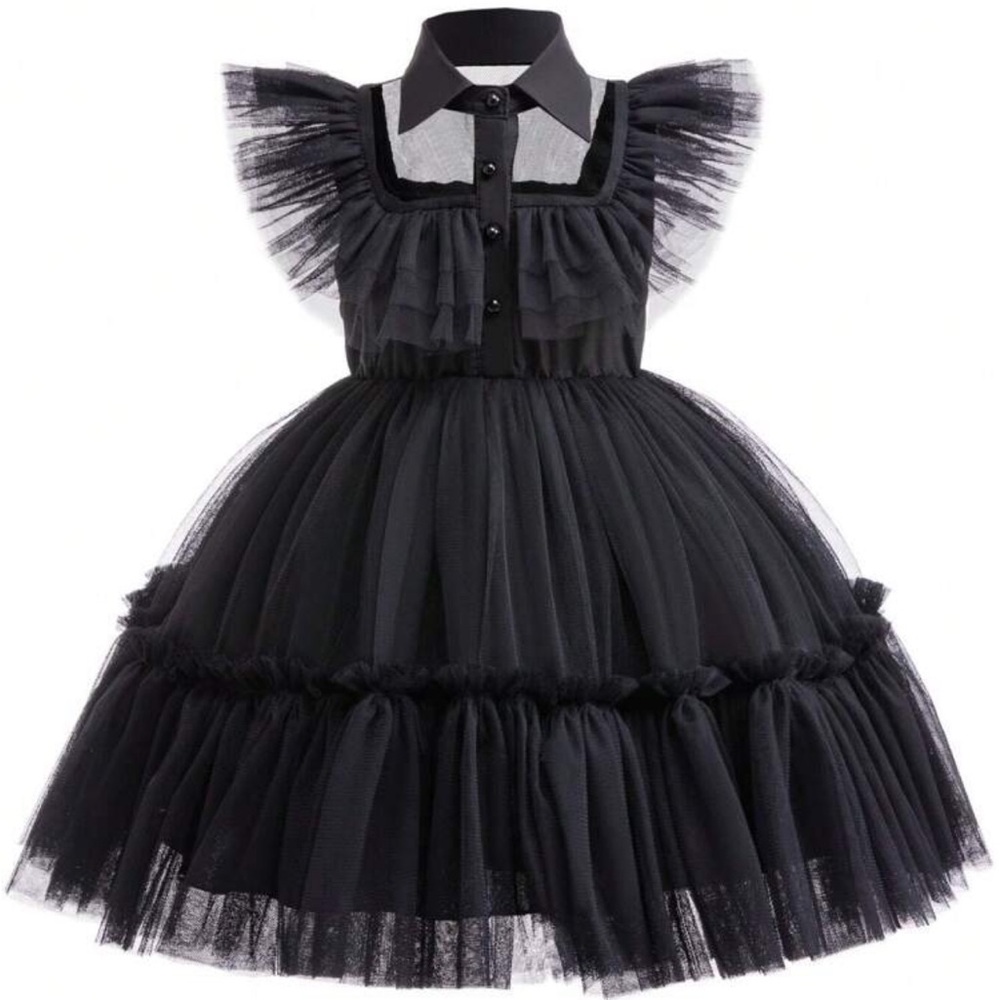 WEDNESDAY HALLOWEEN GIRLS COSTUME DRESS
